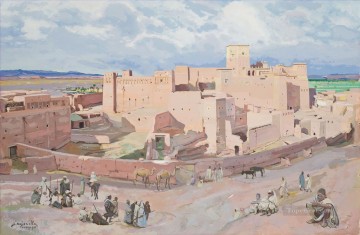 Ouarzazate Jacques Majorelle Orientalist Modernist Araber Oil Paintings